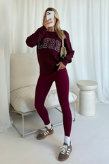 Studio LSRE burgundy embroidered sweater