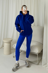 Bella cobalt blue & sapphire premium hoodie legging set