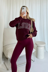 Studio LSRE burgundy embroidered sweater