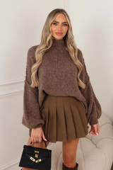 Adelaide taupe oversized knit jumper