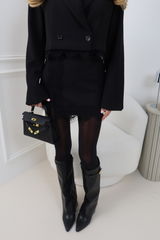 ESTELLE BLACK LACE DETAILING SKORT