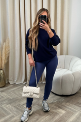 Kerris navy sweater and legging set