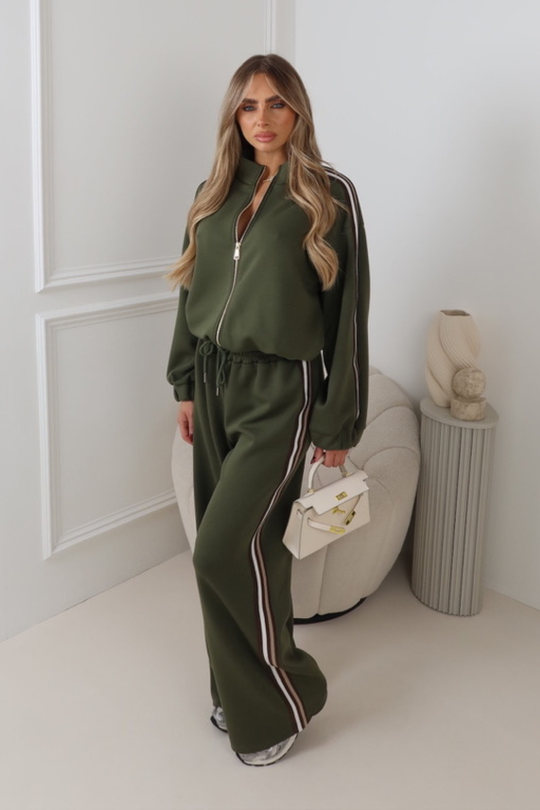 ROSSI GREEN STRIPED TRACKSUIT