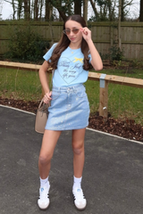 Mini That's just the way life goes blue printed t-shirt