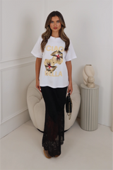Ciao Bella white heavyweight printed t-shirt