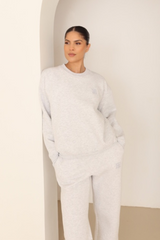 Marl embroidered logo sweater