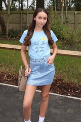 Mini That's just the way life goes blue printed t-shirt