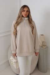 AYLA CREAM 3/4 ZIP JUMPER