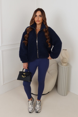 LOCKI NAVY GOLD ZIP WOOLY FLEECE