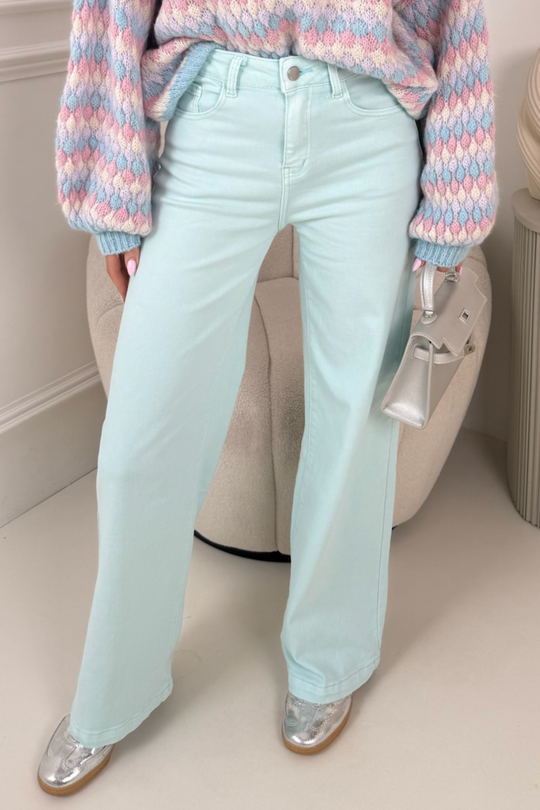 JADE LIGHT BLUE DENIM STRAIGHT LEG JEANS
