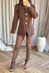 Charlotte chocolate tailored blazer