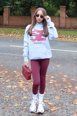 Mini studio leisure athletics grey printed hoodie