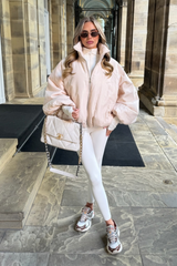 RENNEE IVORY BALLOON SLEEVE PUFFER JACKET
