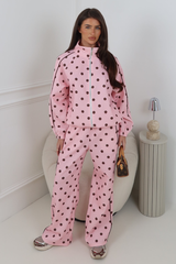KAIA PINK POLKA DOT TRACKSUIT