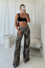 Luna leopard diamante jeans