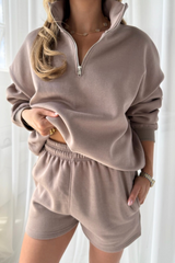 Glamify premium essential mocha 3/4 zip