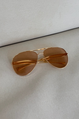 Khloe gold oversized sunglasses