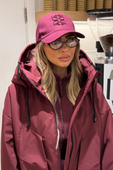 GLAMIFY BURGUNDY EMBROIDERED CAP