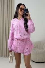 FRANCESCA PINK PAISLEY CHEESECLOTH CO ORD