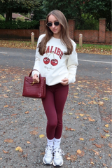 Mini malibu ecru printed sweater