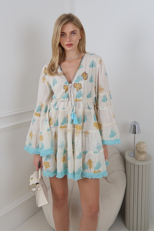 CARMEN BLUE BEACH DRESS