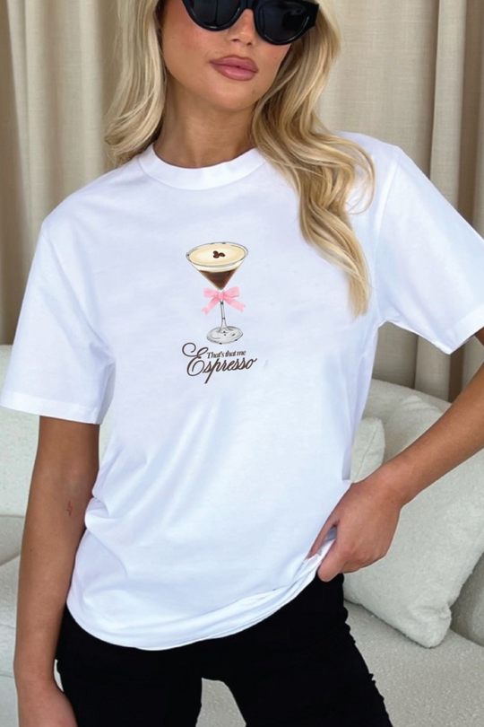Espresso white printed t-shirt