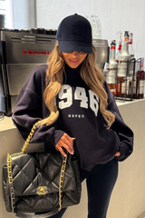 GLAMIFY NAVY EMBROIDERED CAP