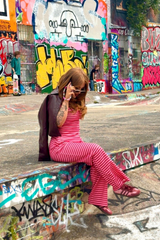 SCOUSE PRINTS 2.0 - CHERRY STRIPE TOP AND TROUSER SET