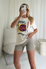 Soleil cream Printed T-shirt