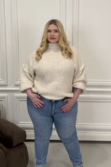 CURVE ADELAIDE CREAM OVERSIZED KNITTED JUMPER