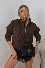 Jamie brown faux suede jacket