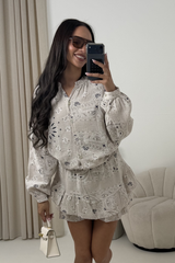 FRANCESCA BEIGE PAISLEY CHEESECLOTH CO ORD