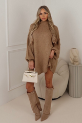 Adelaide camel oversized knit jumper