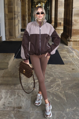 ERIN CHOCOLATE BEIGE WINDBREAKER ZIP UP JACKET