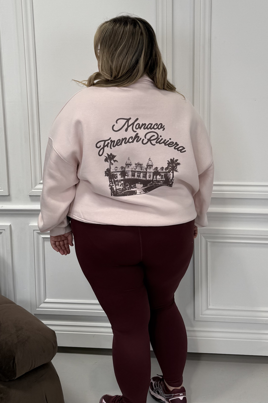 CURVE GLAMIFY EVERYDAY ESSENTIAL PRINTED MONACO PINK 3/4 ZIP