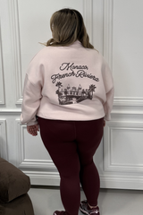 CURVE GLAMIFY EVERYDAY ESSENTIAL PRINTED MONACO PINK 3/4 ZIP