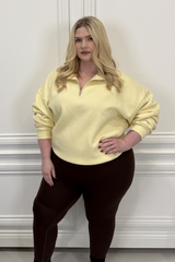 CURVE GLAMIFY EVERYDAY ESSENTIAL BUTTER YELLWO 3/4 ZIP