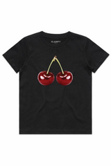 Mini black cherry printed t-shirt
