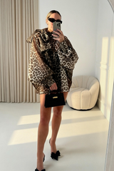 RUDY LEOPARD PRINT HICK NECK SHIRT