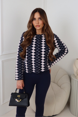 PRESSLEY CHECKED BABY PINK CARDIGAN