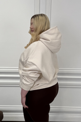 CURVE GLAMIFY EVERYDAY ESSENTIAL IVORY HOODIE