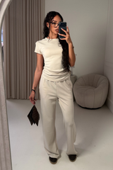 DAPHNE BEIGE & TROUSER CO ORD
