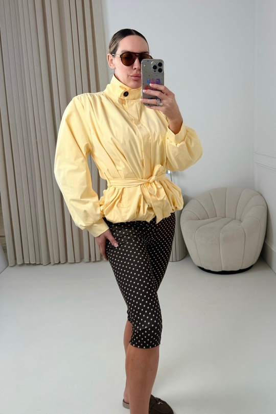 GINA CHOCOLATE POLKA DOT CAPRI LEGGINGS