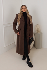 Betty Chocolate long trench coat