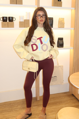 STUDIO MULTI BUTTER YELLOW PRINTED SWEATER