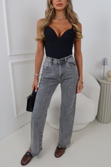 MOLLY GREY STRAIGHT LEG FRONT POCKET JEANS