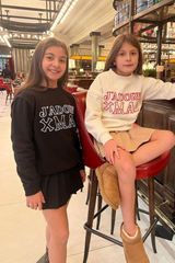 Mini J'adore Xmas black embroidered sweater