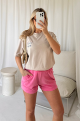 Terri Towel pink shorts