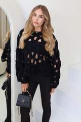 Kate black hole knit sweater