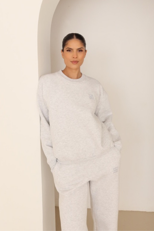 Marl embroidered logo sweater